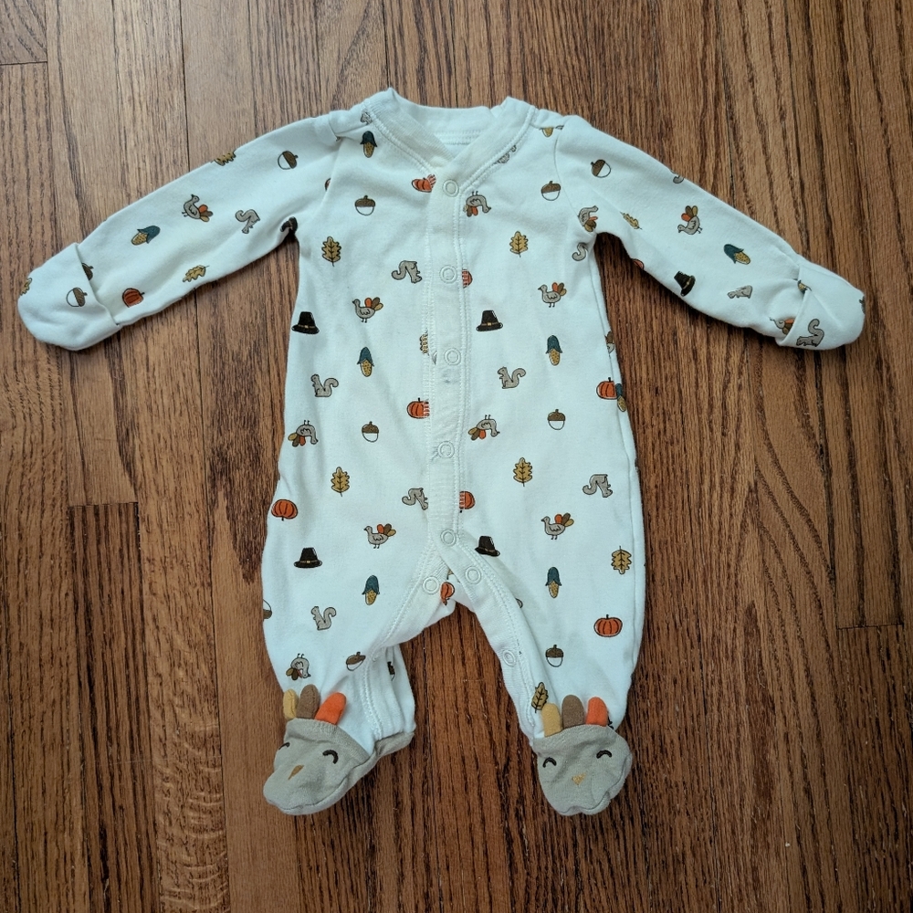 Carter's Thanksgiving Onesie - Newborn, Cream
